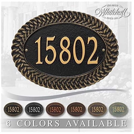 Whitehall™ Personalized Cast - The Chartwell Plaque. Made in the USA. BEWARE OF IMPORT IMITATIONS. Display your address and street name.$$Garden &