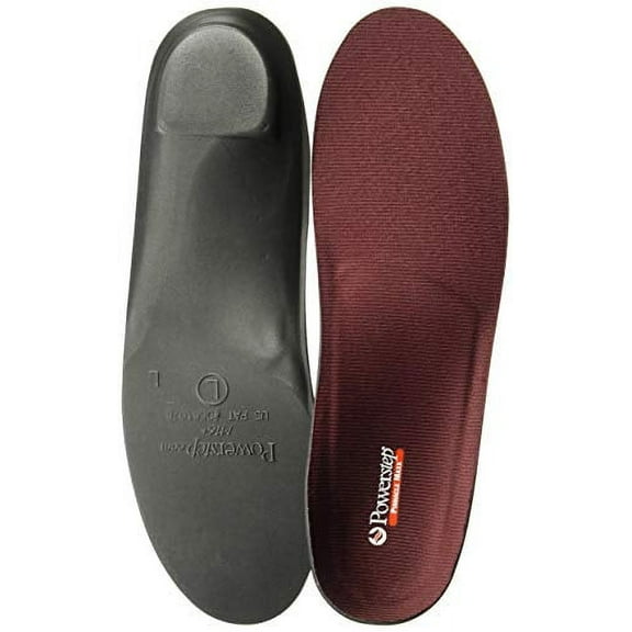 Powerstep Unisex's Pinnacle Maxx Orthotic Insole Shoe Inserts, Workout Gear for Home Workou, Maroon, Men's 4-4.5 / Women's 6-6.5