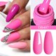 thumbnail image 1 of Esmalte de uñas en Gel con copos de nieve, barniz semipermanente UV LED, blanco lechoso, rosa, purpurina, lentejuelas de nieve, diseño artístico para manicura, 7ml, 1 of 4