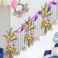 thumbnail image 1 of Fesfesfes Easter Wreath Spring Easter Egg Wreath for Front Door Porch Wall Decor Ceremony and Reception Backdrop Decoration, 1 of 9