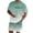 Light Green, variant on Men's 2-Piece California Gradient T-Shirt & Shorts Set – Short Sleeve Crew Neck Tee with Drawstring Quarter Pants – Casual Summer Beach Outfit for Vacation & Daily Wear – Sizes XXS-XXXXXXL