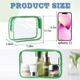 thumbnail image 2 of Bolsa de maquillaje YedSintu, PVC transparente, impermeable, de viaje, verde M, 2 of 7