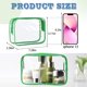 thumbnail image 2 of Bolsa de maquillaje YedSintu, PVC transparente, impermeable, de viaje, verde M, 2 of 7