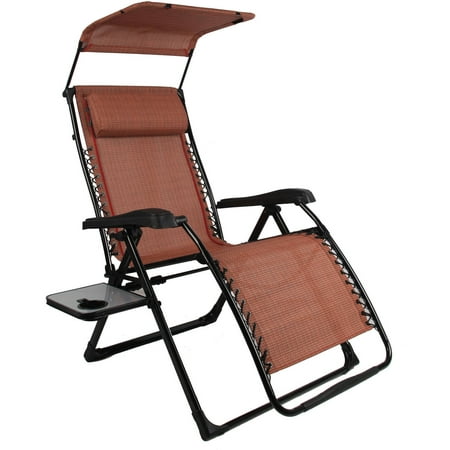 Mainstays Extra Large Zero Gravity Chair With Side Table And Canopy