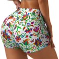 thumbnail image 1 of Fotbe Paisley Shorts Sin Costuras – Shorts Deportivos de Cintura Alta para Mujer, Elásticos para Gimnasio, Yoga, Running o Ciclismo-Large, 1 of 8