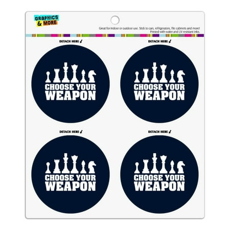 

Choose Your Weapon Chess Pawn Rook Knight King Queen Refrigerator Fridge Locker Vinyl Circle Magnet Set