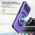 thumbnail image 3 of Compatible with Samsung Galaxy XCover 7 Case with Tempered Glass Screen Protector, Full-Body Protective, Magnetic Car Ring Holder Durable Cover Case & Fast USB-C Charger (Purple), 3 of 5