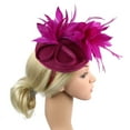 thumbnail image 4 of Prolriy Fascinators Hats for Women, Womens Flower for Beads Hat Fascinators Cute Wedding Headwear Headband Hair Accessories for Women Hot Pink One Size, 4 of 9