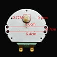 thumbnail image 2 of Motor sincrónico de eje en forma de D para microondas LG, modelo SSM-16HR, número de pieza 6549W1S011B, voltaje AC21V, frecuencia 50/60Hz, potencia 3W, velocidad 2.5/3R.P.M, distancia entre agujeros, 2 of 5