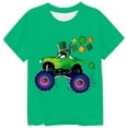 thumbnail image 3 of CUZIBR Girls Boys Unisex Short Sleeve Shirts St. Patrick'S Day Fashionable Casual Letter Floral Print Round Neck T Shirt Top Basic Graphic Summer Soft Breathable Comfort Tshirts,Green,3-4 Years, 3 of 3