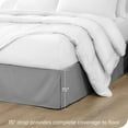thumbnail image 2 of Bare Home Double Brushed Bed Skirt - Premium 1800 Collection - 15-inch Drop - Full, Light Gray, 2 of 4