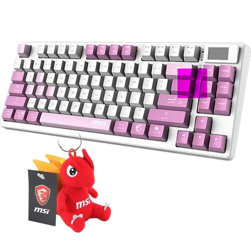 MSI FORGE GK600 TKL W VIOLET US + Porte-Clés Porte-Bonheur Walmart Ensemble Exclusif