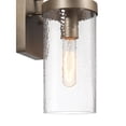thumbnail image 4 of Robert Stevenson Lighting Aria - Modern Minimalist Cylindrical Textured Water Glass and Metal Wall Mounted Outdoor Light, Tuscan Gold, 4 of 5
