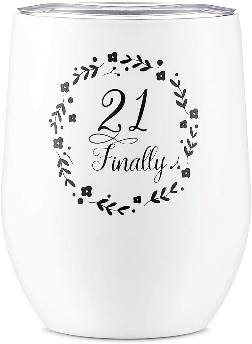 12oz Stainless Steel Stemless Wine TumblerFifty and Fabulous 