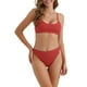 thumbnail image 1 of Conjuntos de bikini de tirantes ajustables para mujer de 2 piezas, parte inferior de cintura alta acanalada, trajes de baño, talla X-Large, rojo, 1 of 5
