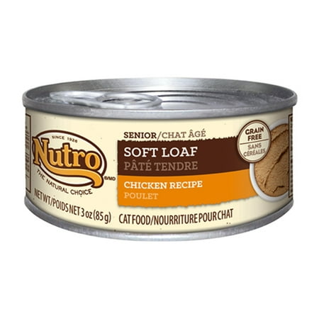 Nutro Senior Soft Loaf Chicken Recipe Canned Cat Food 3 Ounces (Pack Of 24)