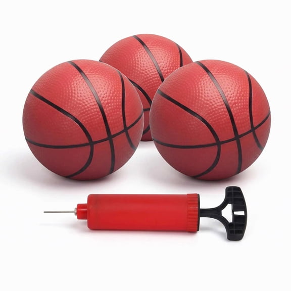 Mini Basketballs,3 Pack 6" Inch Small Basketball Set with Pump Over The Door Mini Hoop Basketball Replacement Toy for Toddlers,Kids,Teenagers for Pool,Indoors,Outdoors
