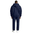 thumbnail image 3 of Delconic Mens Fleece Quarter Zip Hoodie and Sweatpants Set Loose Fit Pullover Hooded Sweatshirt Drawstring Jogger Pants Navy S, 3 of 5