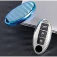 thumbnail image 4 of Car Key Fob Cover Case Protector TPU Carbon Fiber Remote Car Key Fob Case Cover Holder Shell For Nissan Infiniti, 4 of 12