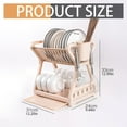 thumbnail image 3 of Miyuadkai Dishwashing Rack (Apricot), Kitchen Storage Rack Multifunctional Dish Drain Rack Kitchen Utensil Holder Dish Drainer, 1*Storage Rack, 3 of 6