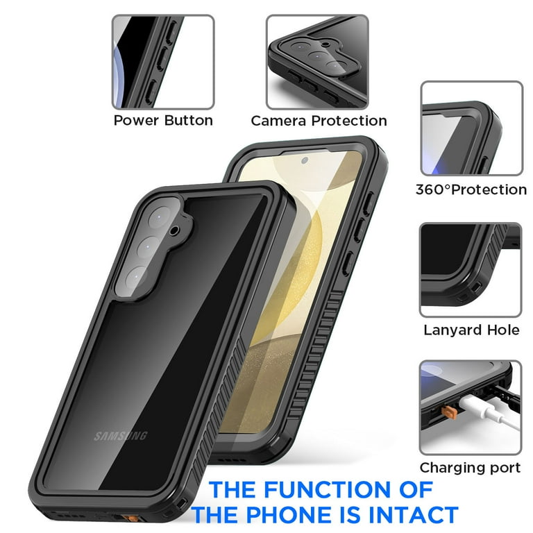 AICase For Samsung Galaxy S24 Plus Case Waterproof [Built-in