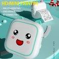 thumbnail image 3 of Riwcyla Thermal Printer Multifunction Portable Sticker Maker Instant Photo Inkless Printing Support BT Connection for Smartphone with 9 Paper Rolls 57mm + 5 Self,Adhesive Paper Rolls + 5pcs Color M, 3 of 6