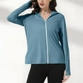 thumbnail image 6 of BADHUB Sun Protector UPF50+ Hooded Jacket for Women with Face Mask & Thumb Hole Long Sleeve Casual Lightweight Full Zip Cooling Outwear Sky Blue M, 6 of 9
