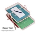 thumbnail image 5 of Mind Reader 3-Tier Paper Tray, Desktop Organizer, File Storage Metal, 11.5"L x 13.75"W x 10"H, Pink, 5 of 7