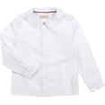 thumbnail image 2 of Leveret Kids & Toddler Girls Long Sleeve Uniform Cotton Dress Shirt White (Size 5 Years), 2 of 4