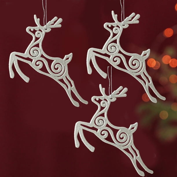 Navidad Copo De Nieve Ala De Ángel Elk Diseño Colgante Colgante Para Fiesta De Vacaciones Decoración De Árbol De Navidad Eigraketly HA040432-08