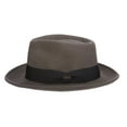 thumbnail image 3 of Scala Classico Men's Crushable Wool Felt Fedora (Grey, Small), 3 of 5