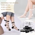 thumbnail image 2 of CAILDANL 10 Pairs Sheer Socks Striped Plaid Mesh Dot Bow See Through Transparent Socks for Women Girls, 2 of 7