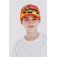 thumbnail image 2 of Monster Jam El Toro Loco Newborn Baby Boys Mesh Adjustable Snapback Baseball Cap El Toro Loco Orange One Size, 2 of 5