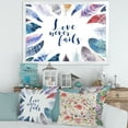 thumbnail image 3 of Inspiring Quote With Boho Feathers 32 in x 24 in Framed Painting Canvas Art Print, by Designart, 3 of 4