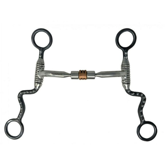 Showman Stainless Steel Snaffle Bit w/ Copper Roller Center