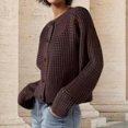 thumbnail image 3 of Oplxuo Women's Chunky Knit Button Down Cardigan Sweaters Casual Long Sleeve Fall Winter Open Front Cozy Outerwear, 3 of 4