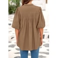 thumbnail image 2 of Blusa PRETTYGARDEN para mujer, verano 2025, manga corta, cuello en V, 2 of 8