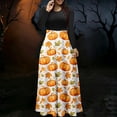 thumbnail image 6 of LEKWK Halloween Dresses for Women Graphic Print Long Sleeve Maxi Dress Crewneck Vintage Funny Holiday Party Cosplay Medieval Dress, 6 of 6