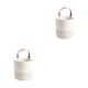 thumbnail image 4 of Monstrate Cesta de almacenamiento colgante para plantas, maceta tejida de estilo nórdico, decoración para el hogar, jardín, balcón, blanco + Blanco + negro 18*20cm 2Conjunto, 4 of 6