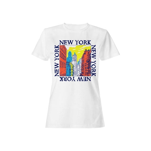 Colorful New York Cityscape Art Women's T-shirt