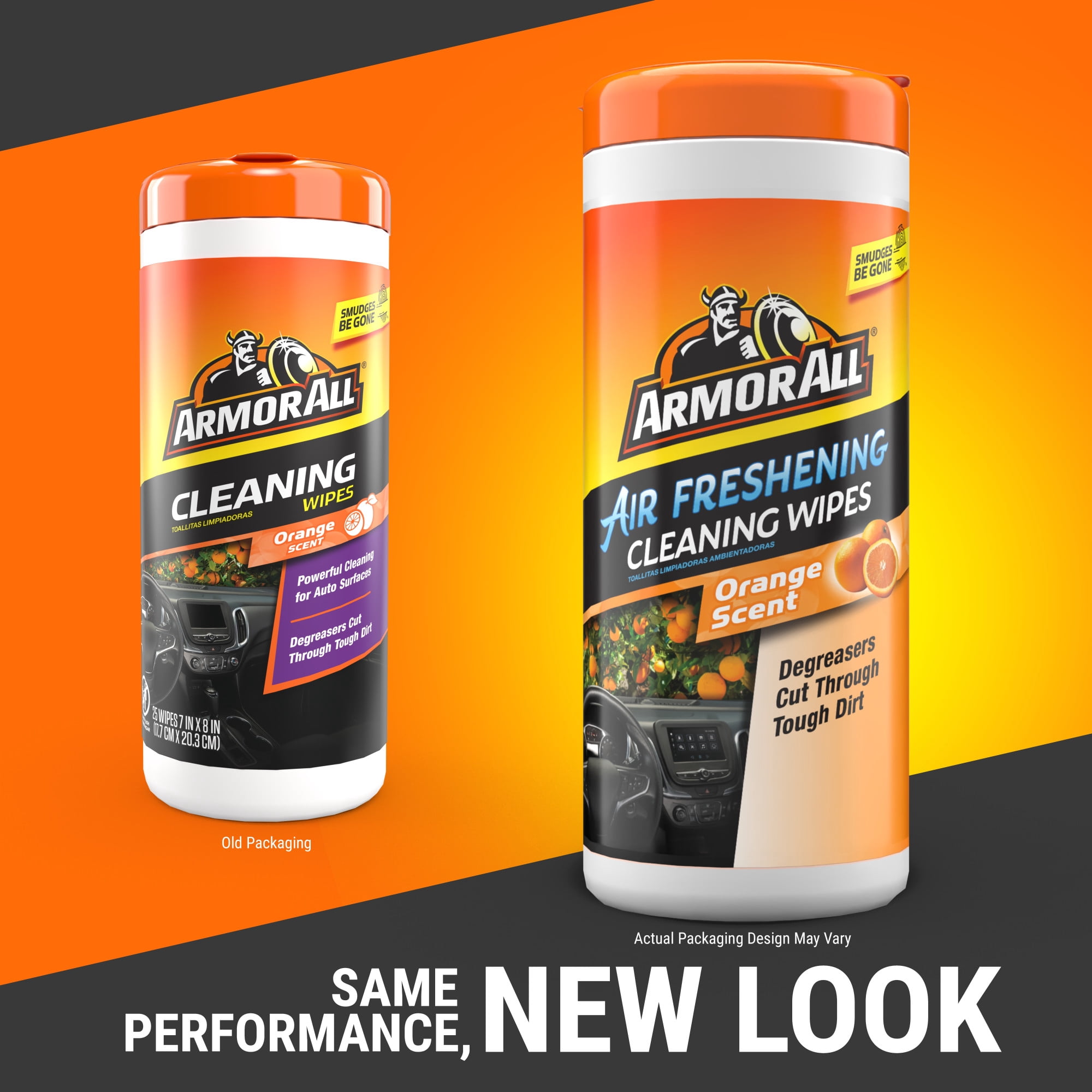 (2 pack) Armor All Interior Car Cleaning Wipes in Orange Scent, 25 Count