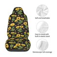 thumbnail image 4 of Wukai Bees and Sunflowers Full Set Car Seat Covers with Soft Padding Universal Auto Front Seats Protector and Cushion Mat, 4 of 5