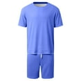 thumbnail image 7 of RUTAYY Men's Outfits Slim Fit Solid Color Round Neck Tshirts Shorts with Pocket 2 Piece Casual Everyday Wear Beach Vacation Clothing Sets, 7 of 7