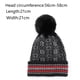 thumbnail image 2 of Gorro de lana para hombre y mujer, gorro de punto con diseño de patchwork y mezcla de lana, gorro cálido con diseño geométrico de diamantes, 2 of 5