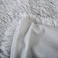 thumbnail image 3 of Reafort Luxury Long Hair Shaggy PV Fur Faux Fur Oversized Throw Blanket (Grey, 60"X70" Throw), 3 of 5