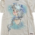 thumbnail image 3 of Disney's Frozen Elsa with Silver Foil Snowflakes, Toddler Girl's Hi-Lo Ivory T-Shirt (2T), 3 of 3
