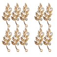 thumbnail image 1 of 10 botones planos con flores de diamantes de imitación para accesorios de boda, fiesta y vestido, dorados, 1 of 8