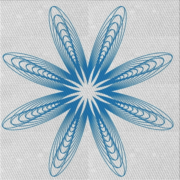 Ahgly Company Machine Washable Indoor Square Transitional Water Blue Area Rugs, 7' Square