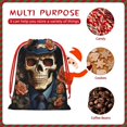thumbnail image 7 of Gangster Death Skull Gothic Art Drawstring Gift Bag Soft Pouch Reusable Favor Bags for Christmas, Halloween, Candy, Wedding, Birthday, 7 of 7