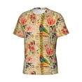 thumbnail image 5 of Qekee Vintage Bird Classic Fit T-Shirt Men's Shirt Men's Tight Short Sleeves for Exercise, Running, Mountaineering - Vintage Bird, 5 of 9